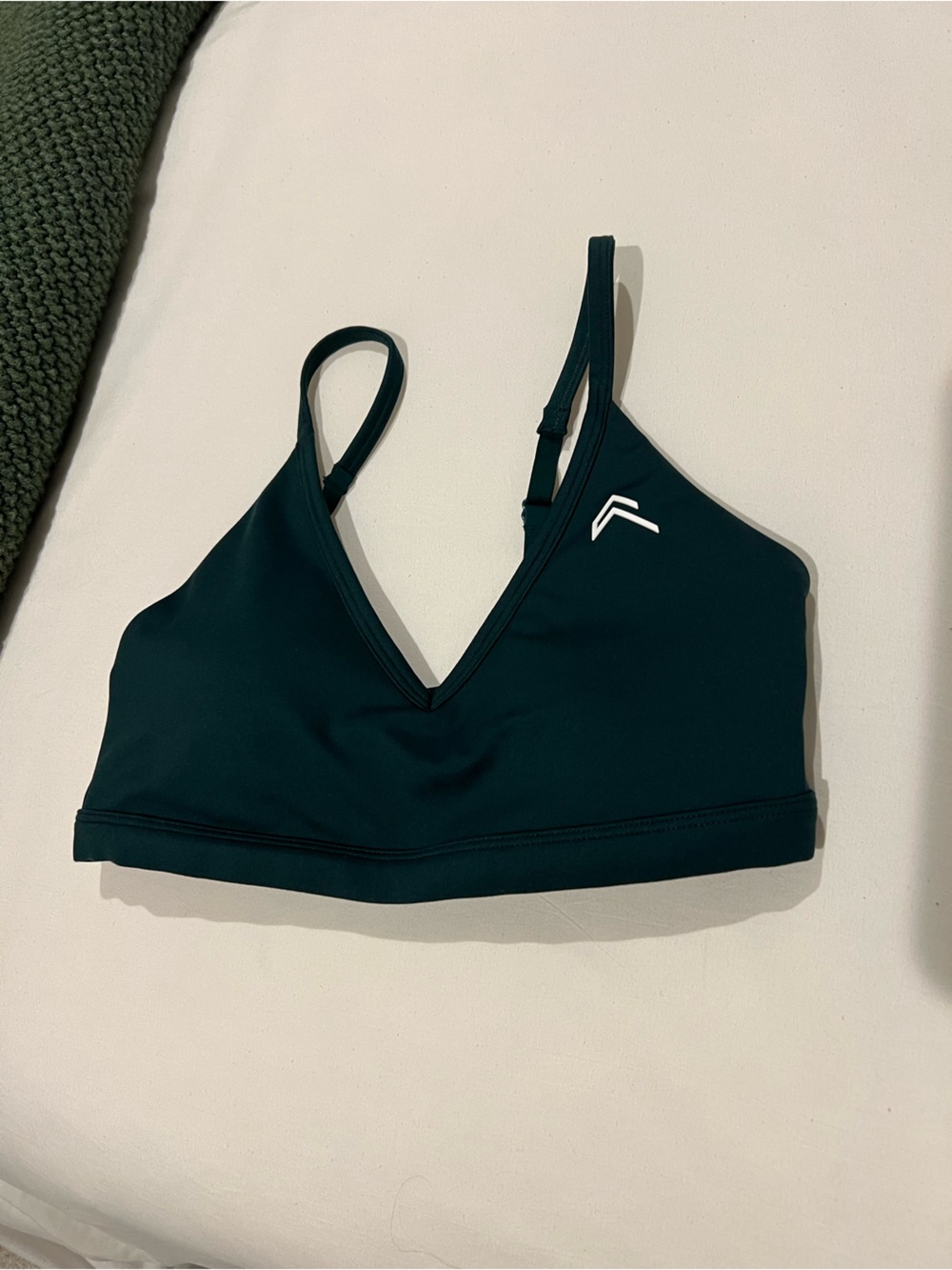 Oner Active Deep Teal V-Neck Adjustable-Strap Sports Bra Tank